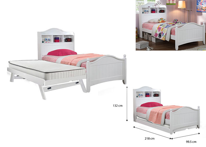 Daisy Single Bed Frame with Pull Out Single Raising Bed
